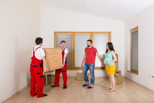 Satisfied customers with Poppy Movers' furniture services