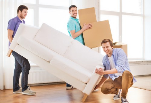 Professional packers from Poppy Movers handling household items