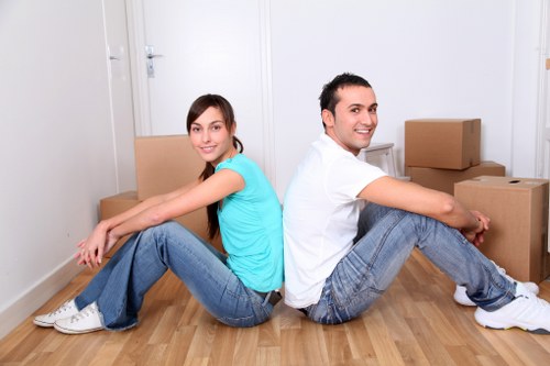 Poppy Movers trucks ready for a long-distance move